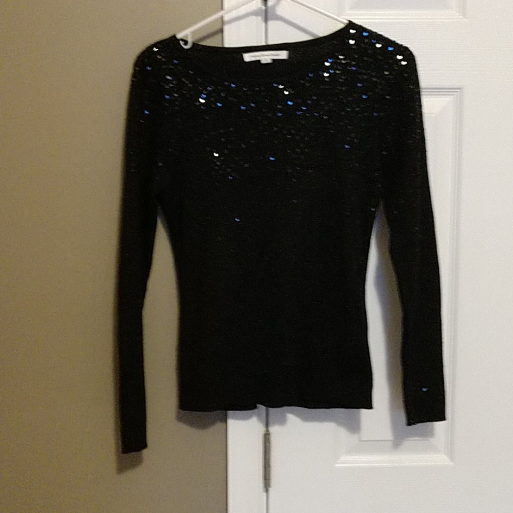 Black sequined sweater